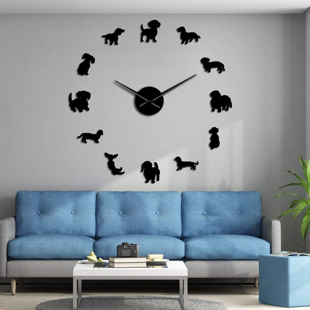 Frameless Giant Wall Clock with Mirror Effect