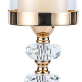 Crystal Candle Holder with Glass Lid