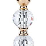 Crystal Pillar Candle Holder with Lid