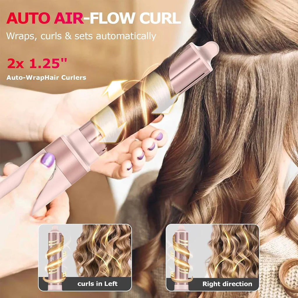 Beauty 5-in-1 Professional Hot Air Hair Styler & Blow Dryer Brush - Frizz-Free Fast Drying for Curls, Volume & Straightening | Ionic Technology & Heat Protection