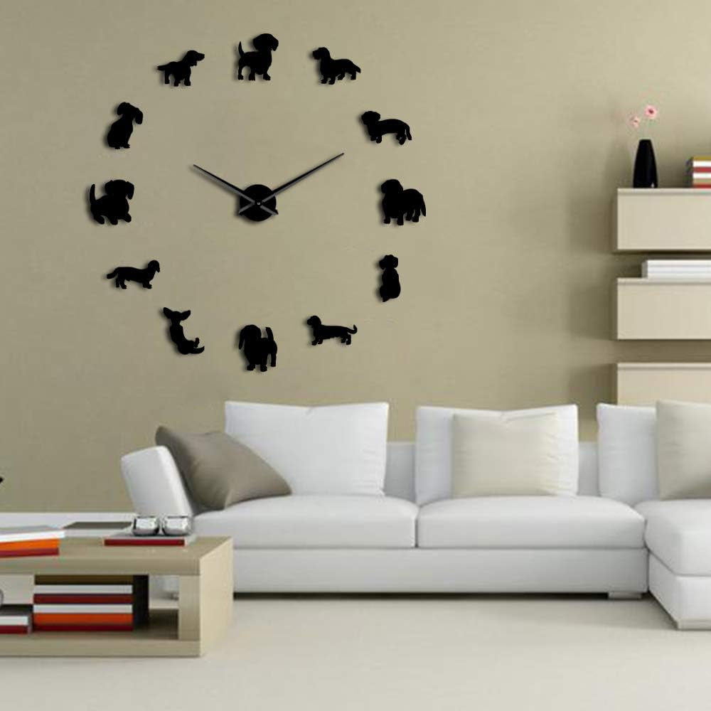Frameless Giant Wall Clock with Mirror Effect