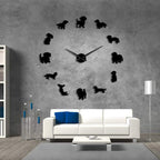 Frameless Giant Wall Clock with Mirror Effect