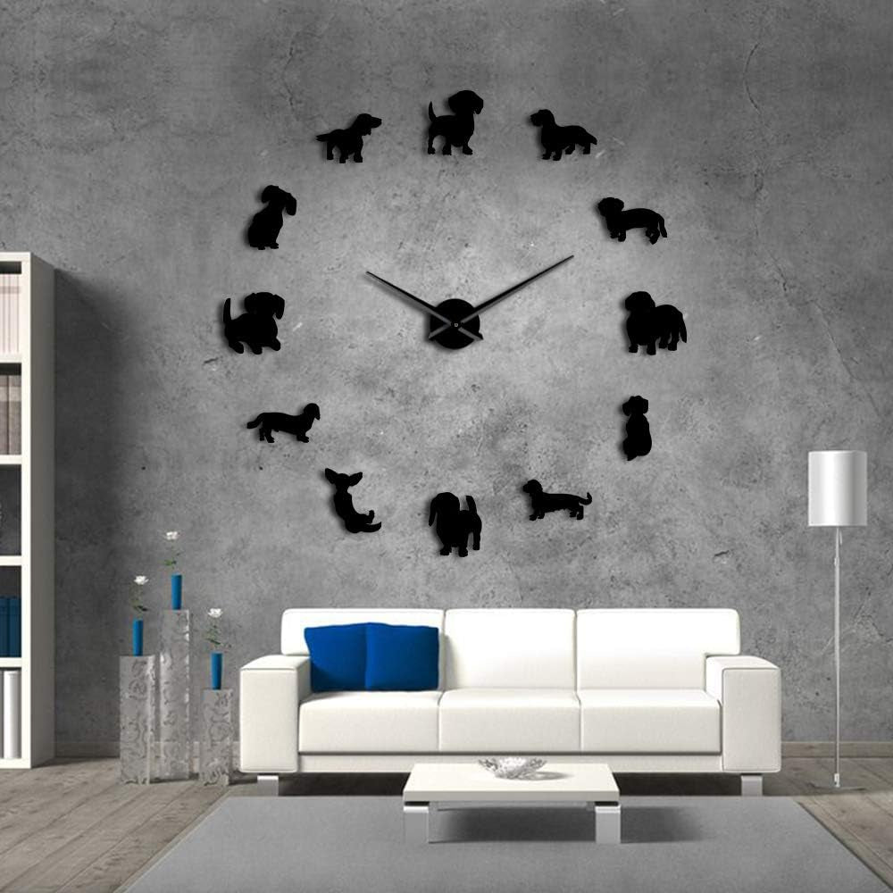Frameless Giant Wall Clock with Mirror Effect