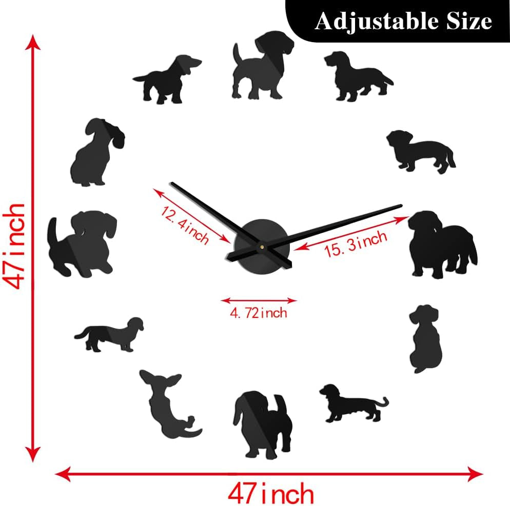 Frameless Giant Wall Clock with Mirror Effect