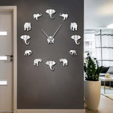 Jungle Animals Elephant DIY Large Wall Clock