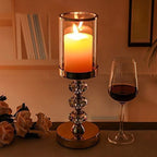 Crystal Candle Holder with Glass Lid