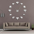 Jungle Animals Elephant DIY Large Wall Clock